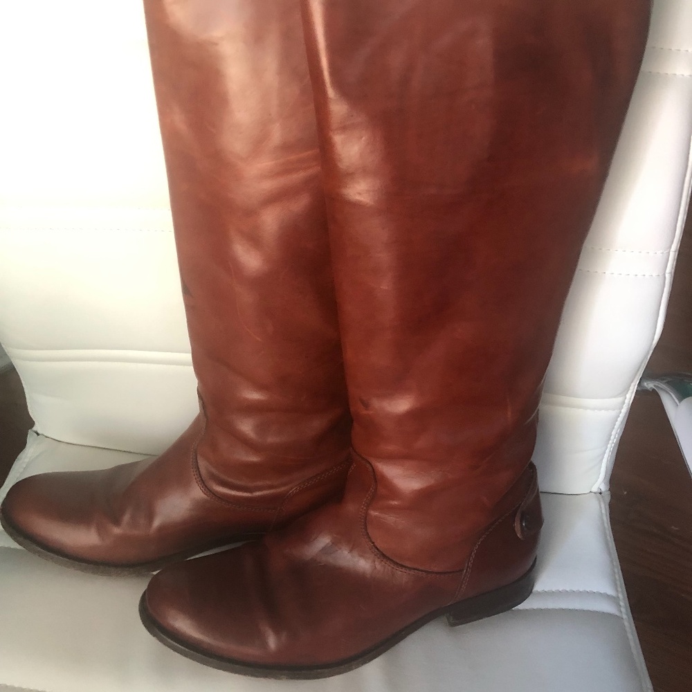 Frye boots—Melissa button back-zip